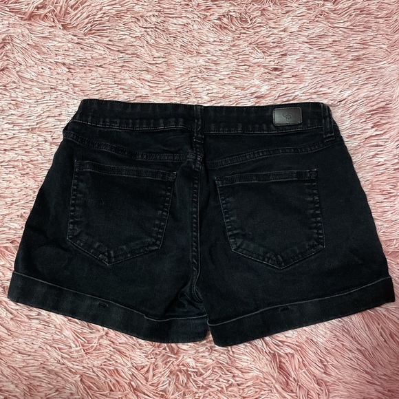 Washed out black jean shorts. - Picture 3 of 4